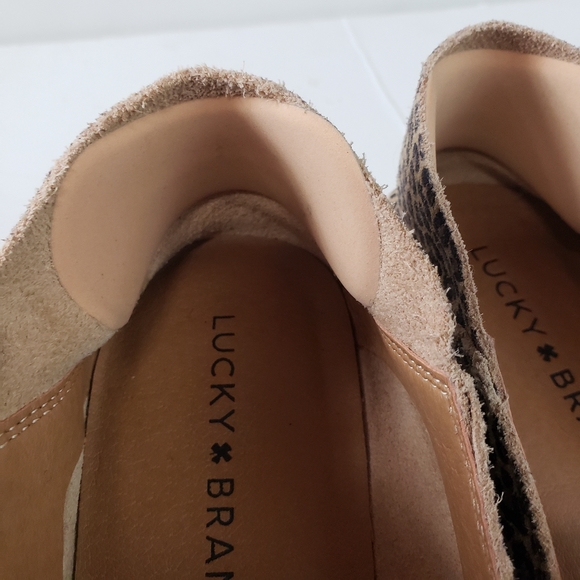 Lucky Brand Cahill Cheetah Suede Leather Loafers Size 8.5 - Picture 10 of 10
